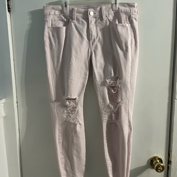 a.n.a Denim - Women's Distressed Pink Jeans